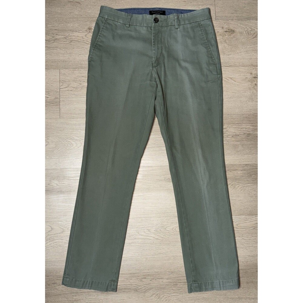 Banana Republic 30x30 Green Aiden Chino Pants Flat Front 100% Cotton